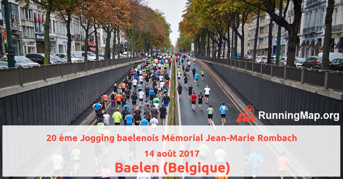 20 éme Jogging baelenois Mémorial Jean-Marie Rombach