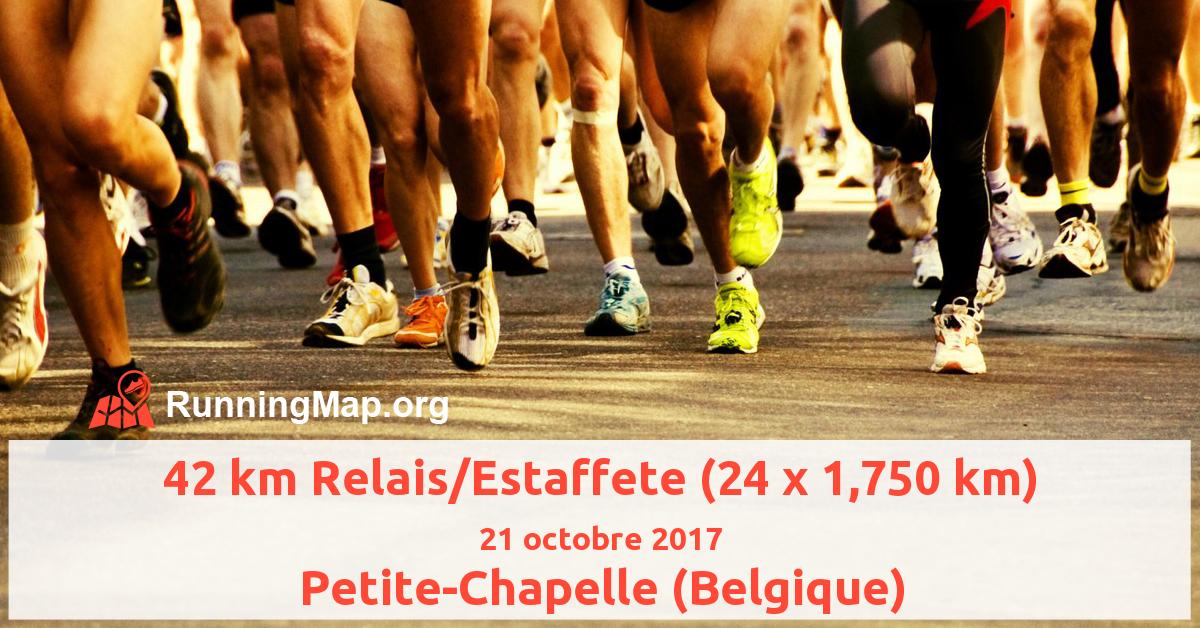 42 km Relais/Estaffete (24 x 1,750 km)