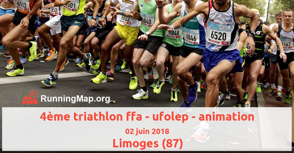 4ème triathlon ffa - ufolep - animation
