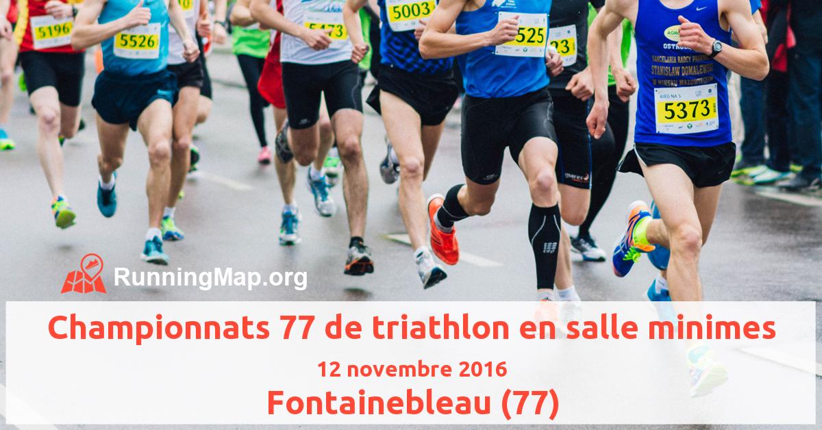 Championnats 77 de triathlon en salle minimes