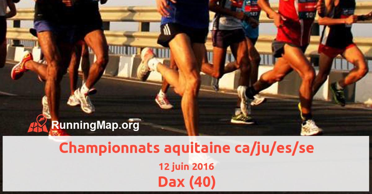 Championnats aquitaine ca/ju/es/se 2016 - Running Map