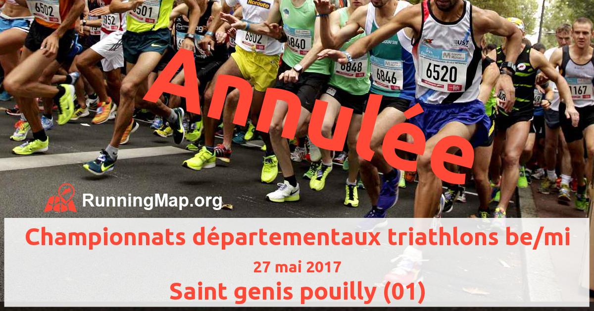 Championnats départementaux triathlons be/mi