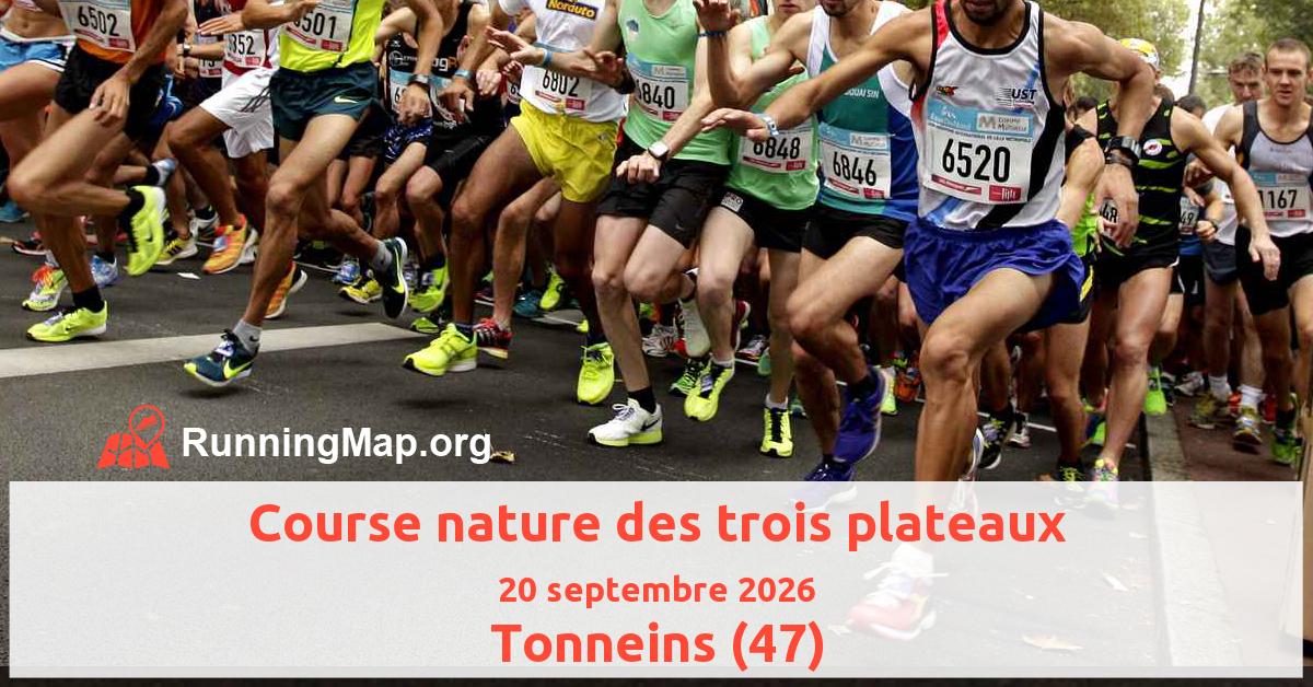 Course nature des trois plateaux