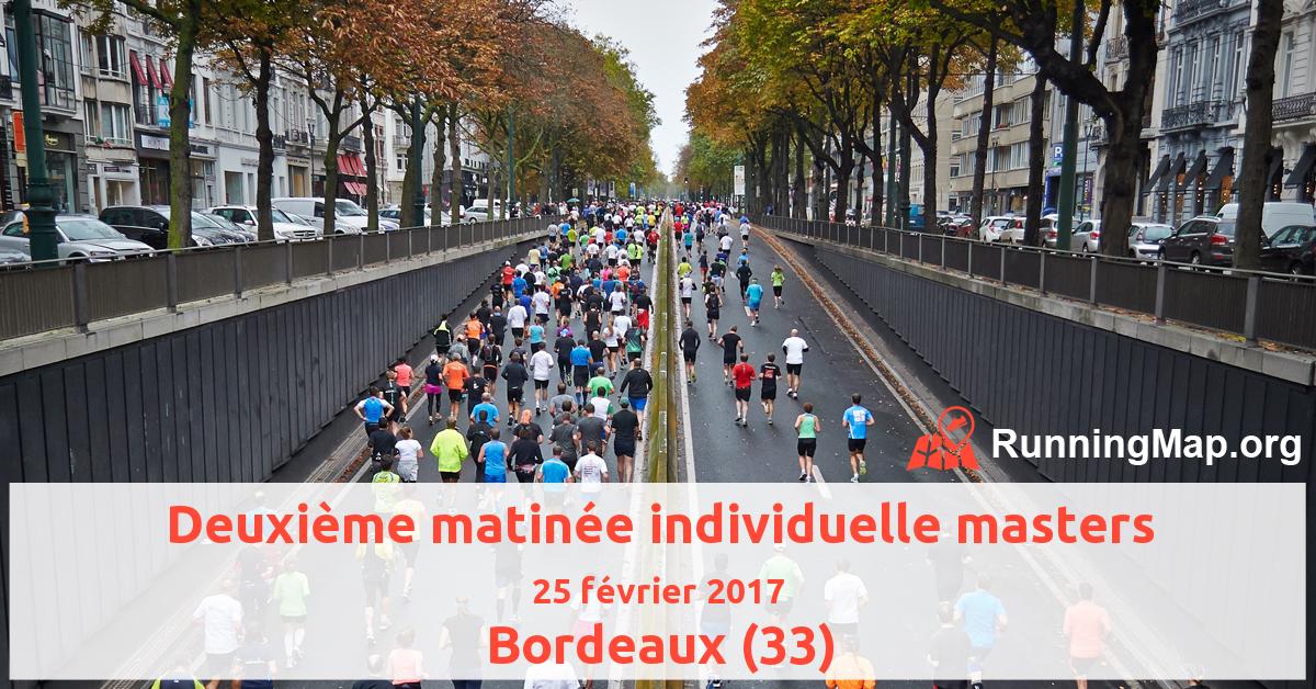 Deuxième matinée individuelle masters