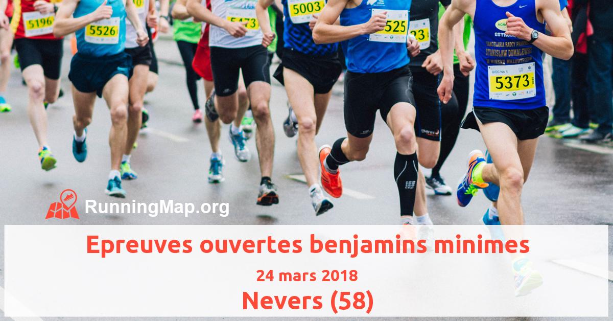 Epreuves ouvertes benjamins minimes