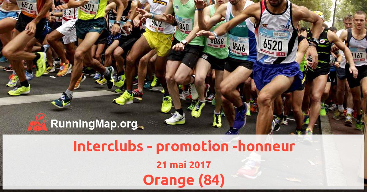 Interclubs - promotion -honneur
