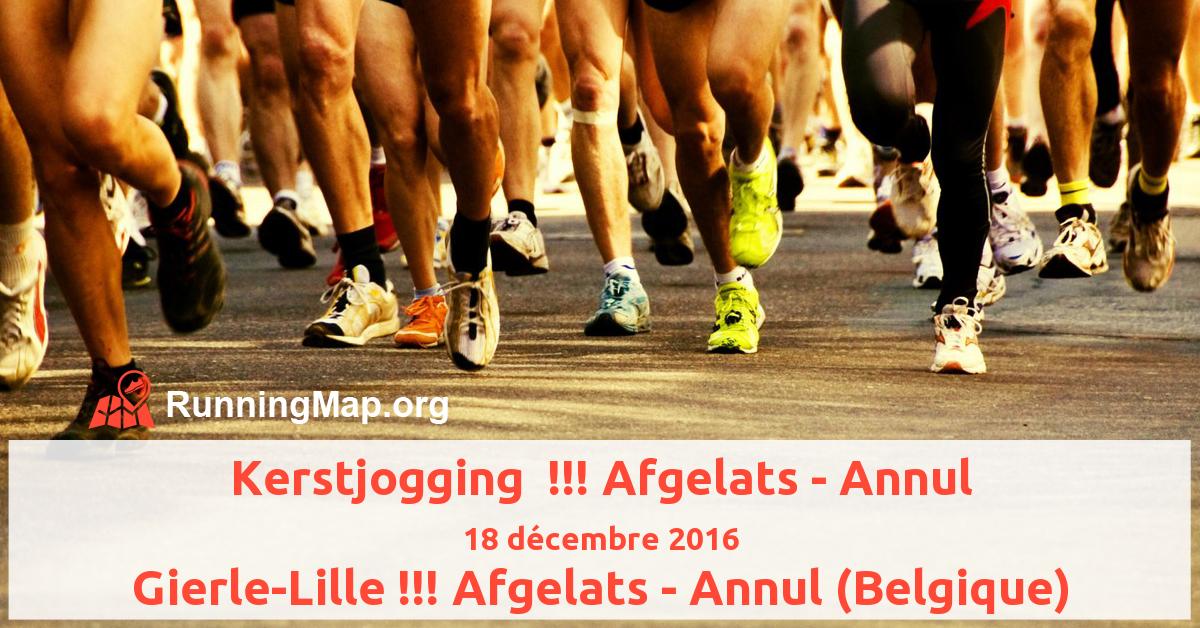 Kerstjogging  !!! Afgelats - Annul