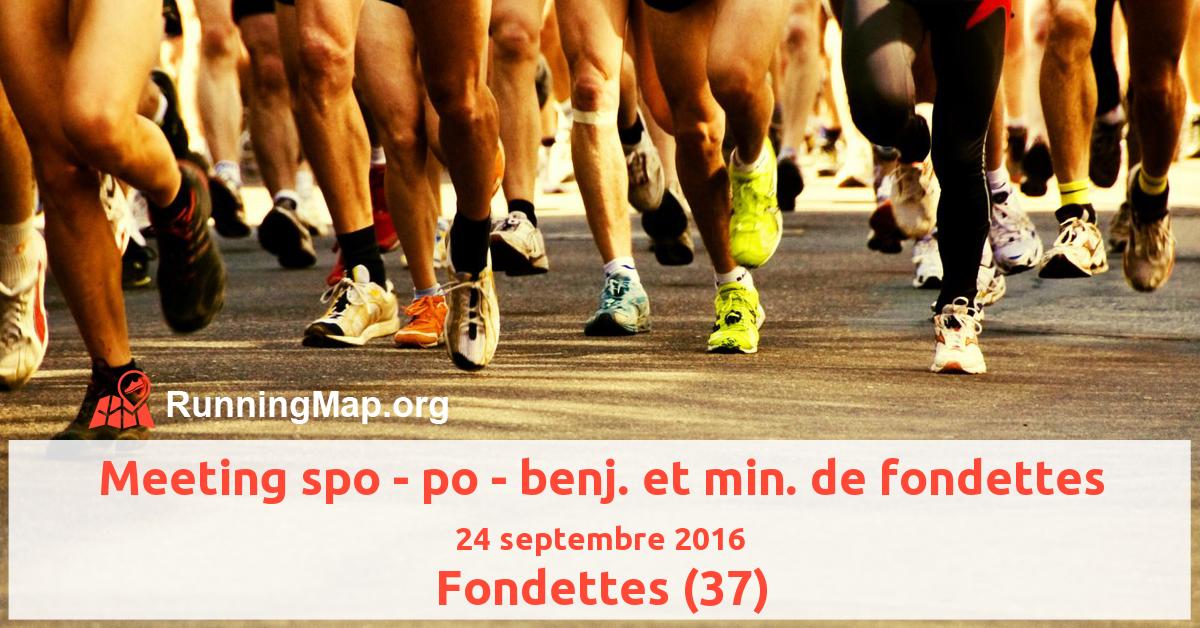 Meeting spo - po - benj. et min. de fondettes