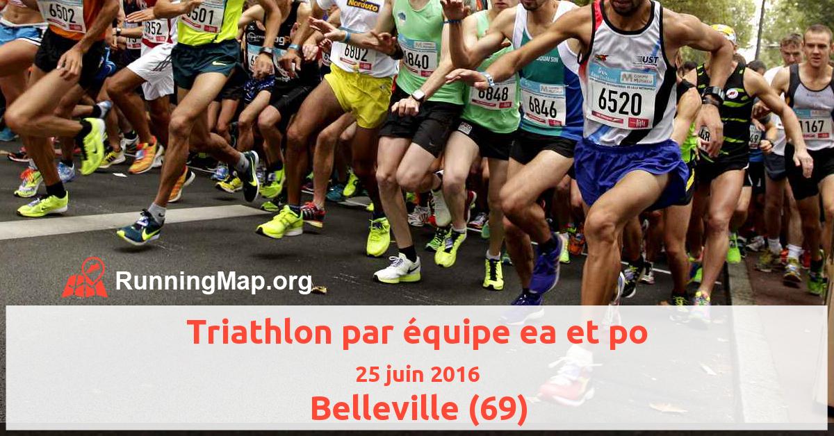 Triathlon par équipe ea et po